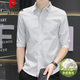 Pierre Cardin Summer Mulberry Silk Quarter Sleeve Shirt Men Hrented Casual Casual Men's Shirt's Shirt Trendy Mid-Maleved Top Vêtements 683 Gray 3xl