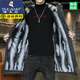 Woodpecker (TUCANO) Parke Men's Fleece Trench Coat Jacket Winter Thickened Warm Medium-Length Coat Fashion Student Cotton Jacket Black M (Suggested 90-105 Jin [Jin equals 0.5 kg])
