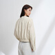 Ep yaying Women's Clothing, Textura de cuero de proteínas Captage Short Baseball Chaqueta, ropa de otoño 2025 NUEVO 1282A BEIGE M