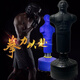 Anjian humanoid boxing silicone sandbag sandbag vertical household venting rubber dummy target fighting dummy tumbler equipment upgraded model without arms/blue