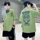 Pregunta Fan Summer Traje Set Summer 2025 NUEVO NIÑOS Sports Cool Style Summer Style Large Large's Large's Tendy Handy Fashion Green [9766] 120 Adecuado para la altura [105-115] CM