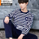 Modal men's pajamas coral velvet winter plus velvet thickened student cartoon loose youth flannel home clothes two-piece set 3894# dark gray L [Suggested 95-120Jin [Jin equals 0.5 kg]]