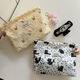 Vinoya clutch bag cat girl large capacity makeup bag portable small items storage bag travel headphone bag clutch bag little yellow cat clutch bag 21*0*17cm