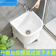Mop pool balcony ceramic washing mop pool mop pool household bathroom automatic drainer high-foot basin pool 40 cm Taiwan-controlled elevated bay faucet basket anti-