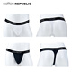 Cotton Republic cotton men's thong TBACK close-fitting double-butt sexy low-waist youth elastic soft pants M black 1510