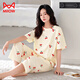 Catman (Miiow) pijama para mujeres en verano 2025 Nuevos pantalones recortados de manga corta traje de verano para mujeres de mediana edad de mediana edad ropa casual para el hogar pantalones cortos de manga corta-679 m recomendado 80-100 Jin [Jin equivale a 0,5 kg]
