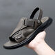 Red Dragonfly Summer New Men's Sandals cómodos sandalias de playa antideslizantes de suela sandalias de suela suave informal Black 9923 43 [en el evento]