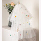 Braut Hochzeitsschleifstyling, Kopfschmuck, Haarzubehör, Hochzeitskleid, Heiratsurkunde, Vorschlag Accessoires, Fotostudio Foto, Reisefoto, Dopaminball -Schleim etwa 80 cm