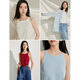 Inman thin cool knitted vest small suspender 2025 summer women's clothing new layered slim body jacket Black M