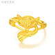 Tongrubi Old Phoenix Gold Ring Women's 999 Pure Gold Fox Ring Opening Adjustable Tail Ring Live New Style 0.06g x Live