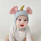 Yupinjia Infant and Toddler Chapeau de protection folkloge nouveau-né chapeau printemps et d'été Baotou Baotou Baby Protection d'oreille Hoop Rider Baby Baby Hat Protection Folk Folk Bleu clair / éléphant 36-46 cm (2 mois à 16 mois recommandés)