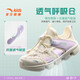 ANTA Children's Sandals Girls' Shoes 2025 Autumn New Baotou Outdoor Amphibious River Tracing Shoes Beach Shoes Ivory White/Mist Purple-4 28