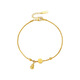 LZJV plated 18k gold Fu brand gourd anklet for women 2025 new fashion niche high-end light luxury gold Fu brand gourd anklet 21+5cm