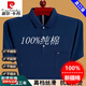 Pier Cardin men's short-sleeved T-shirt for summer thin middle-aged and elderly daddy's pure cotton pocket half-sleeved T-shirt Polo Paul shirt blue 6636 XL 175 suggestions 140-160Jin [Jin equals 0.5 kg]