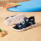 ANTA Children's Sandals Men's Beach Shoes 2025 Summer New Breathable Open Toe Comfortable Arch Sandals Men's Blue/Fluorescent Aqua 6962I-9 39