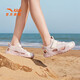 Anta Children's Sandals Baotou Girls' Shoes 2026 Summer New Outdoor Small Shark Anti-collision Beach Shoes Soft Sole Anti-Slip Ivory White/Light Soft Pink-1 33