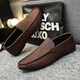 Belle Summers Men's Shoes 2025 Новый стиль вождения повседневной кожа