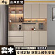 Junyanjia Massivholz Sideboard Wand integrierter Haushaltschrank Displanschrank Weinschrank Wohnzimmerschrank Aufbewahrungsschrankstab