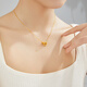 Lao Fengxiang pure gold 999 gold necklace set chain gold necklace heart-to-heart wife birthday gift girlfriend gold jewelry pure gold necklace about 3.5g set chain