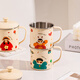 TREEJACK 316L Stainless Steel Children's Cartoon Mark Water Cup Baby's Special Mouthwash Drinking Cup Milk Juice Drink Cup