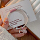 Wanmu Fanhua Brocade Sterling Placelet Silver's Femen's 9999 Foot Silver Peace Peace Lock Pulsel de estilo de estilo joven para novia Pink + Kt Cat 30g Foot Silver 9999+ Certificado de regalo [Título]