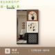 Kuangyi medieval style hidden full-length mirror can be closed wall-mounted contact lens mural push-pull mirror porch decorative painting Yatu C mirror painting 50*140cm light luxury gold right push-pull high crystal porcelain