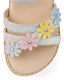 GYMBOReeGymboree Girls Toddler Flat Sandals, Silver Floral, 9 Toddlers Silver Floral 9 Toddlers