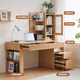 Quanyou Home Furnishing Log style computer desk desk bookcase bookshelf integrated bedroom study office study makeup table