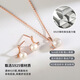 Qianlou's new 8-9mm freshwater pearl pendant necklace, fashionable and versatile, 925 sterling silver clavicle chain, summer freshness, earrings