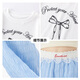 
Yoyo one (Yoyo one) girls set summer thin children 2025 new fashionable girls big children summer short-sleeved wide-leg pants two-piece set [two-piece set] 19060 white + 15277 blue 130 130 cm