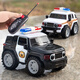 Beizhilu remote control police car electric wireless simulation car 2 boys 4 babies 1 to 3 years old children's toy birthday gift remote control police car model A black + white