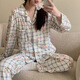 Rongxitu (Rongxitu) Frühlings- und Herbst -Pyjamas Long Sleeve Thin Home Clothing Set Q9226# 175 L