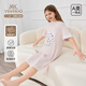 British children's nightgown girls summer cotton soft breathable moisture-absorbing and sweating high elastic breathable pajamas home clothing set Meow Star Coco [Cotton Ammonia] 140