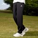 卡尔美（KELME）运动裤男2025春夏新款针织宽松直筒长裤收口棉质休闲卫裤子 乌黑色 【合身平口】 L