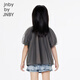 Jnby by JNBY Jiangnan Buyi Kinderbekleidung A-Typ Kurzarmshirt einfarbig Rundhals Sommer Mädchen 1P4210730 031/Dunkelgrau 140 cm