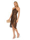 Adrianna Papell Women's Foil Lace Clip Dress, Bronze, 8 Bronze 8