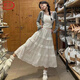 Langsha white cake skirt women's skirt autumn 2025 new French tutu skirt high waist a-line mid-length skirt