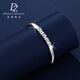 Duozun platinum bracelet for women pt950 new angel love bracelet simple and fashionable platinum bracelet for women birthday gift 7.59g/length 17cm/width 3.2mm