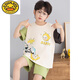G.Duckkids Little Dragon Dragon pour enfants Pyjamas Boys à manches courtes coton pur Summer Boy garçon dessin animé de la climatisation de climatisation de la climatisation de taille moyenne [Coton pur] 695 Little Milk Dragon 100 cm 8 tailles Hauteur 90-103 Poids 30 Jin [Jin est égal à 0,5 kg]