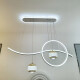 OPP Modern Simple Restaurant Chandelier Nordic Creative Perlonsication Dining Table Bar Lamp Internet Celebrity Light Luxury Crystal люстра 687/три цвета Light 48x48x100cm120w