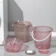 
Student dormitory thickened plastic bucket with water bucket for household water storage bathroom hand-held laundry bucket transparent bucket 1049 random color medium size
