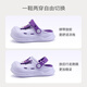 HELLOKITTY Children's Shoes Girls' Croc Shoes Kuromi EVA Two-Wear Sandals Thick-soled Garden Beach Shoes 5874 Purple 26
