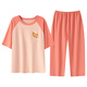 
Modal's own chest pad pajamas for women's summer thin pure cotton short-sleeved cropped pants suit cute outdoor wear home clothing suit with chest pad 679 Babi Bear short-sleeved cropped pants M 75-95Jin [Jin equals 0.5 kg]