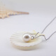 Pingyan North Sea grown freshwater pearl pendant single bright light 10-11mm white freshwater pearl pendant