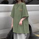 巧除【1048次回购】2025夏季新款100短袖T恤女学生韩版宽松大码女装印 绿色短袖【小M】 XL 建议120-140斤