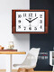 Combasi Living room wall clock mute bedroom office hanging table simple calendar clock household quartz clock perpetual calendar wood grain color (6215) others