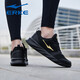Hongxing Erke sports shoes men's shoes 2025 summer breathable mesh running shoes soft sole shock absorbing black travel casual shoes men's black/King gold 3291 (mesh model) 40
