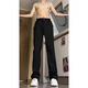 Poum Casual Hosen für Herren Sommer Neue Eisside schleichend schlanke Sportarten kleine westliche lange Hosen für Männer und Frauen SBXS-C911 Schwarz 2xl