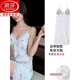 
Langsha red suspender with breast pad pajamas for women in summer imitation silk sexy thin nightgown without bra for women in summer 11964 M (80-100Jin [Jin equals 0.5 kg])