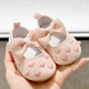 Newborn baby 0-1 year old baby girl 100-day year old with a soft bow and soft sole, no heel, toddler shoes, beige [size 12]